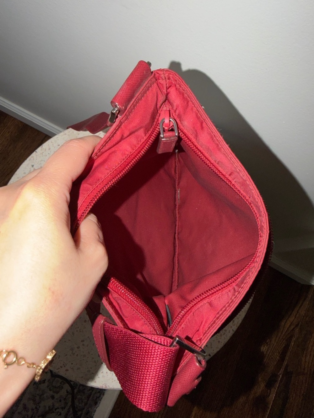 Prada Nylon Triangle Logo Vintage Messenger Bag - Picture 9 of 9
